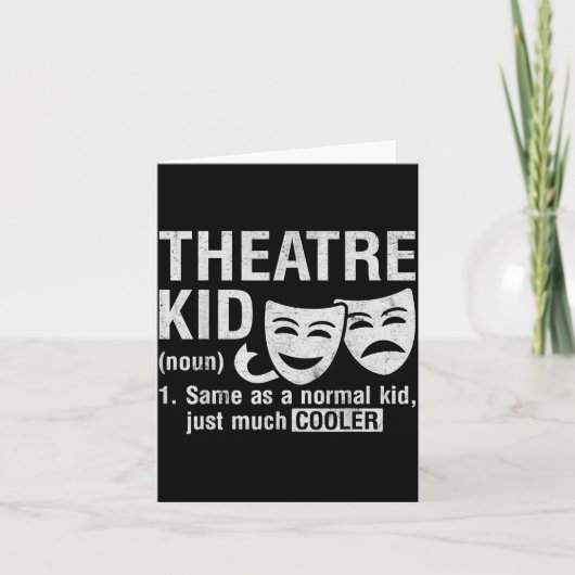 Theatre Kid Definition Lover Actor Musical Theater Kaart (Voorkant)