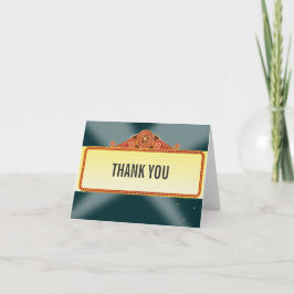 Theatre Marquee Bar Mitzvah Thank You Bedankkaart