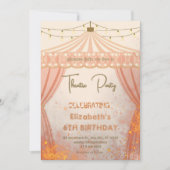 Theatre Marquee Party Invitation – Birthday invite Kaart (Voorkant)