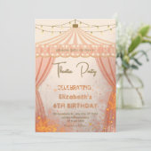 Theatre Marquee Party Invitation – Birthday invite Kaart (Staand voorkant)