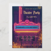 Theatre Marquee Party Invitation – Birthday invite Kaart (Voorkant)