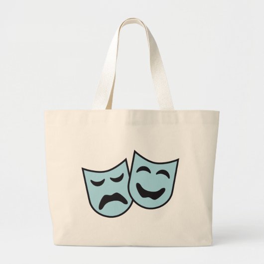 theatre mask grote tote bag (Voorkant)