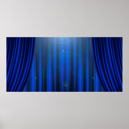 Theatre movie theater curtain strip poster (Voorkant)
