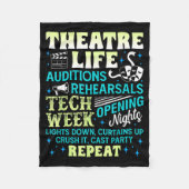 Theatre Nerd Actor Funny Musical Theater Geek Thes Fleece Deken (Voorkant)