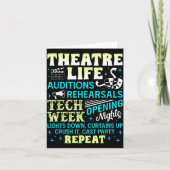 Theatre Nerd Actor Funny Musical Theater Geek Thes Kaart (Voorkant)