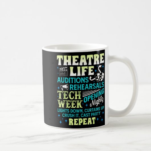 Theatre Nerd Actor Funny Musical Theater Geek Thes Koffiemok (Rechts)
