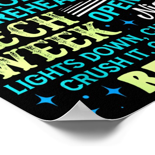 Theatre Nerd Actor Funny Musical Theater Geek Thes Poster (Hoek)