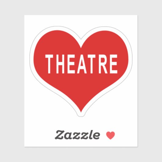 THEATRE Rode Hart Vinyl Sticker (Vel)