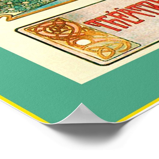 Theatre Sarah Bernhardt ~ Hamlet ~ Alphonse Mucha Poster (Hoek)