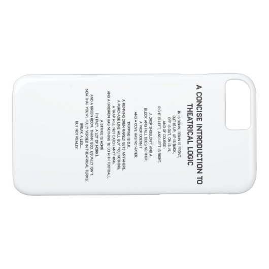 Theatrical Logic Funny Broadway Musical Theatre Case-Mate iPhone Case (Achterkant (Horizontaal))