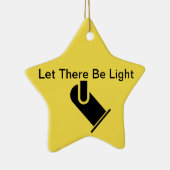 Theatrisch lichtsignaal: "Laat er licht zijn" Keramisch Ornament (Rechts)
