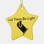 Theatrisch lichtsignaal: "Laat er licht zijn" Keramisch Ornament (Links)