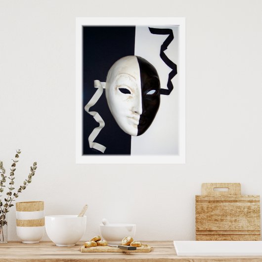 Theatrisch masker poster (Keuken)