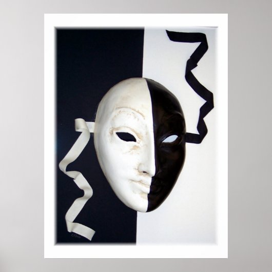 Theatrisch masker poster (Voorkant)