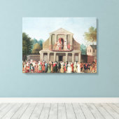 Theatrisch optreden in de Saint-Laurent Canvas Afdruk (Insitu (Houten vloer))