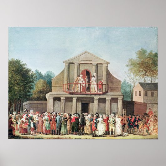 Theatrisch optreden in de Saint-Laurent Poster (Voorkant)