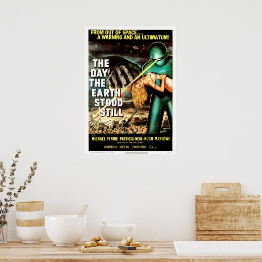 Theatrisch poster - De dag waarop de aarde nog tro (Keuken)