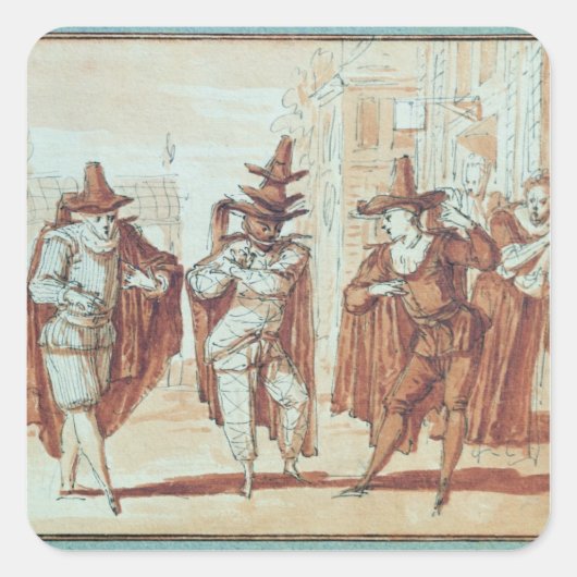 Theatrisch Vierkante Sticker (Voorkant)