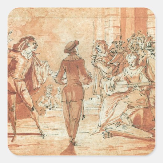 Theatrisch Vierkante Sticker (Voorkant)