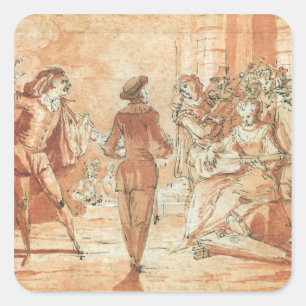 Theatrisch Vierkante Sticker