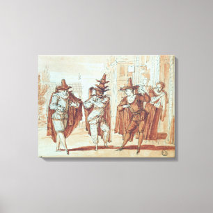 Theatrische scène canvas afdruk