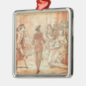 Theatrische scène metalen ornament (Links)