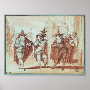 Theatrische scène poster