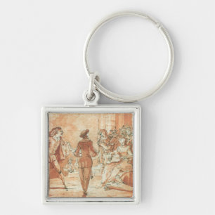 Theatrische scène sleutelhanger