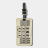 Theatrische stijlgevel van Colen Campbell Bagagelabel (Voorkant verticaal)