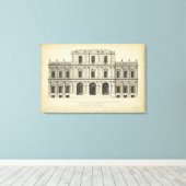 Theatrische stijlgevel van Colen Campbell Canvas Afdruk (Insitu (Houten vloer))