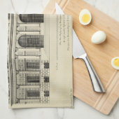 Theatrische stijlgevel van Colen Campbell Theedoek (Quarter Fold)