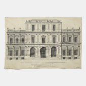 Theatrische stijlgevel van Colen Campbell Theedoek (Horizontaal)