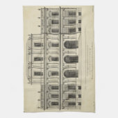 Theatrische stijlgevel van Colen Campbell Theedoek (Verticaal)