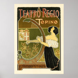 THEATRO REGIO Torino Italy Opera Music House Poster