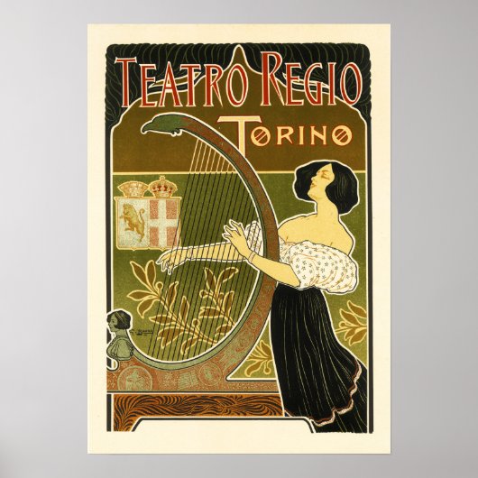 THEATRO REGIO Torino Italy Opera Music House Poster (Voorkant)