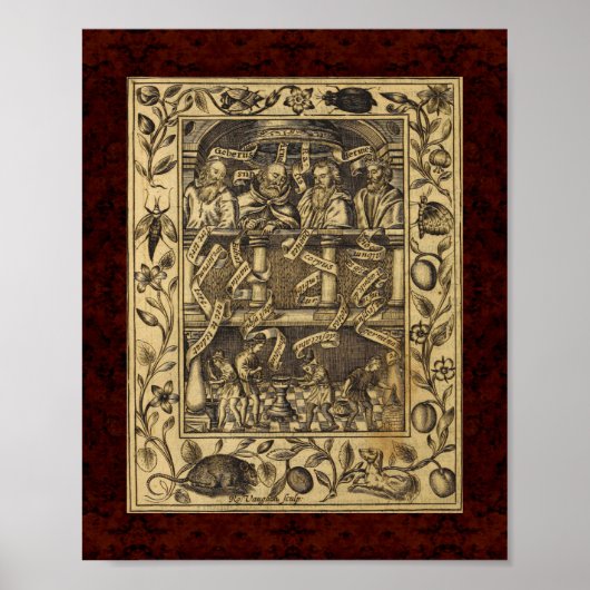 Theatrum Chemicum: 1652 Alchemy Illustration Poster (Voorkant)