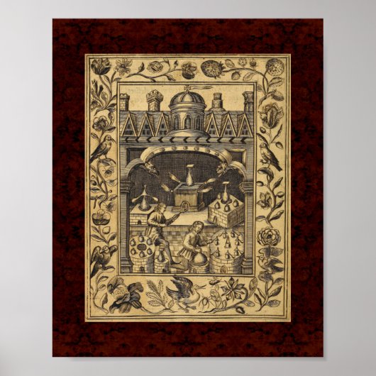 Theatrum Chemicum: 1652 Alchemy Illustration Poster (Voorkant)
