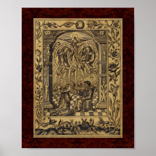 Theatrum Chemicum: 1652 Alchemy Illustration Poster (Voorkant)