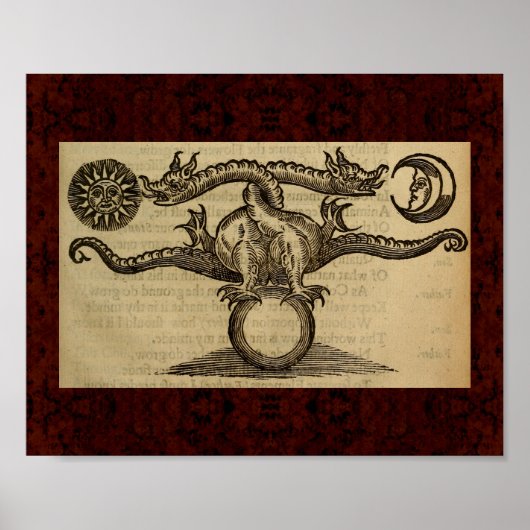 Theatrum Chemicum: 1652 Alchemy Illustration Poster (Voorkant)