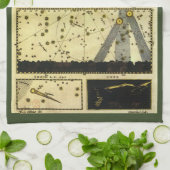 Theatrum Cometicum Kometen van Stanislaw Lubieniec Theedoek (Gevouwen)