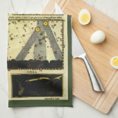 Theatrum Cometicum Kometen van Stanislaw Lubieniec Theedoek (Quarter Fold)