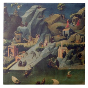 Thebaid, c.1410 (tempera on panel) (zie ook 16294) tegeltje