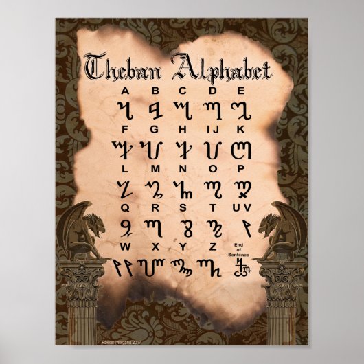 THEBAN ALPHABET POSTER (Voorkant)