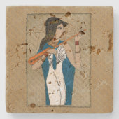 Theban Ancient Grieks Egyptisch Stenen Onderzetter (Voorkant)