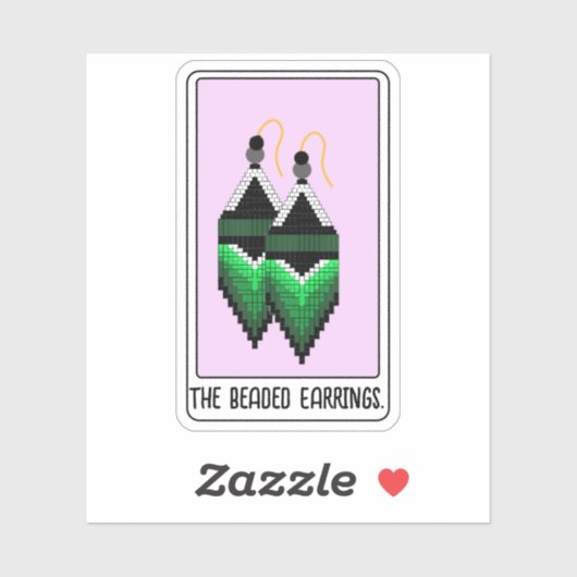 TheBeadedEarrings-TarotCard -Vinyl Sticker (Vel)
