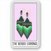 TheBeadedEarrings-TarotCard -Vinyl Sticker (Voorkant)