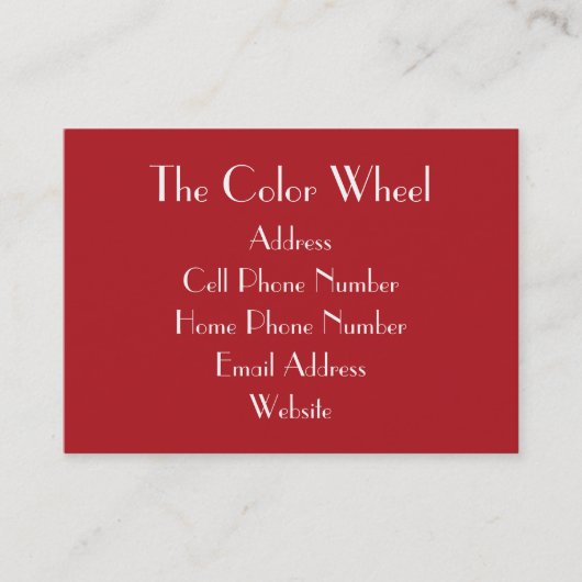 TheColorWheel Indian Red Chubby Visitekaartje (Voorkant)