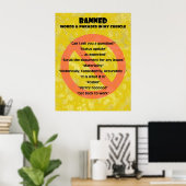 "theCUBICLE" Verboden woorden en zinnen Poster (Thuiskantoor)