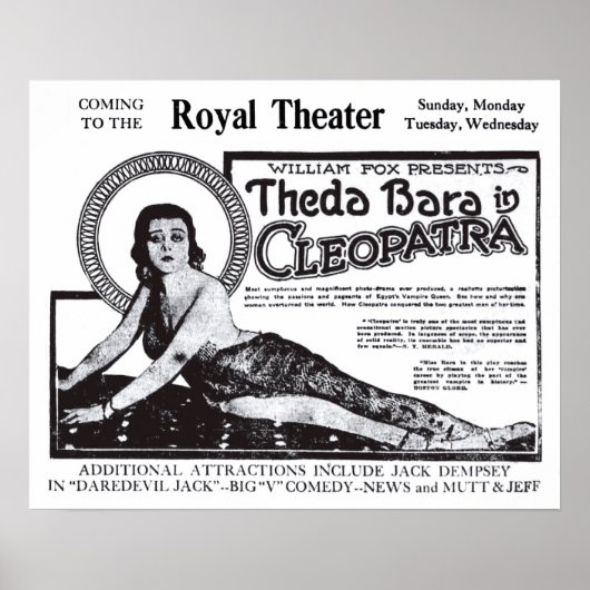 Theda Bara 1920  film en poster (Voorkant)