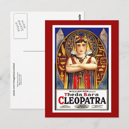Theda Bara als Cleopatra  Film Briefkaart (Voorkant / Achterkant)